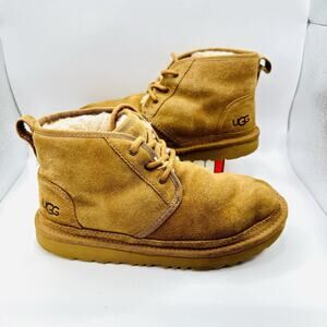 UGG Women's Neumel Suede ‘Chestnut’ Tan Lace-Up Chukka Boots Size 4 US
